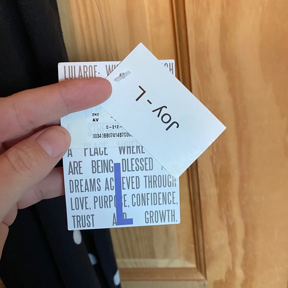 Lularoe black and white polka dot joy vest - Picture 3 of 3